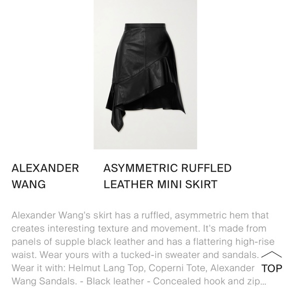 Alexander Wang deconstructed leather skirt - Picture 8 of 11
